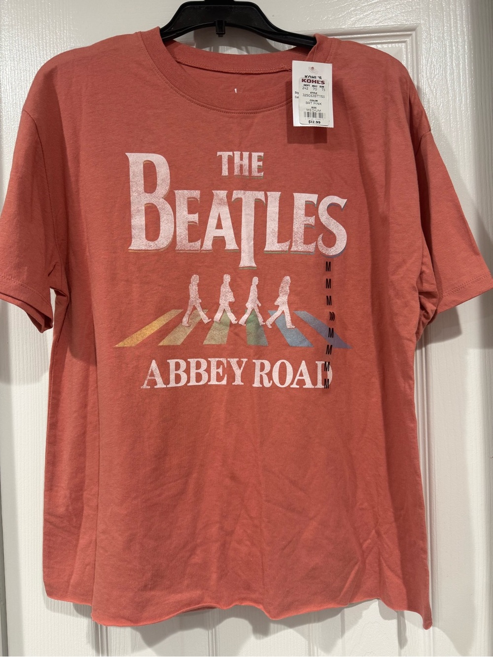 Kohl's Coral The Beatles Abbey Road Graphic Tee